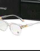 Gold White Chrome Hearts Glasses