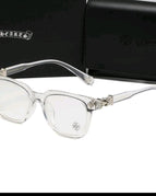 Grey White Chrome Hearts Glasses