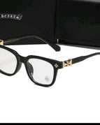 Gold Black Chrome Hearts Glasses