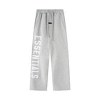 856 Grey Straight Fleece Pants