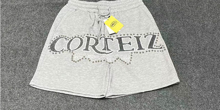 corteiz street embroidery zipper vest Alcatraz shorts new set