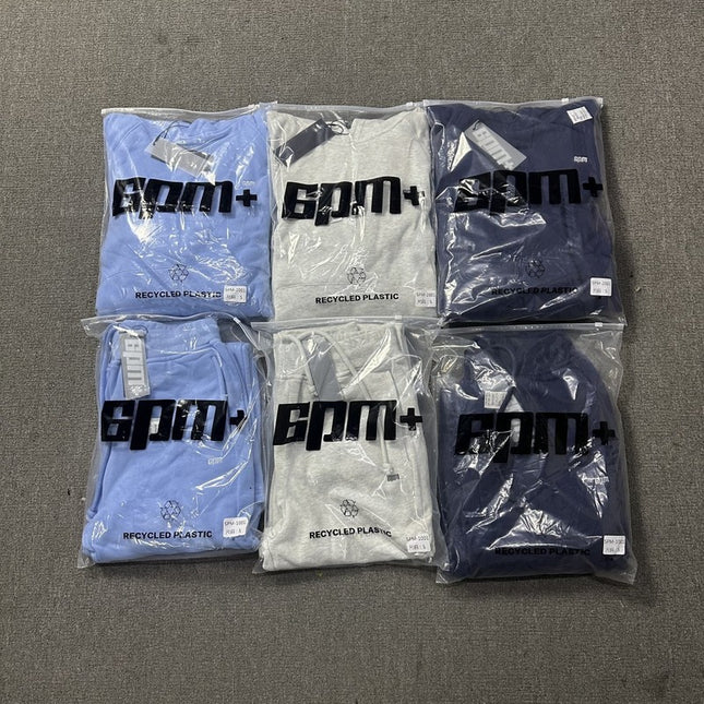 6PM Drill American Street Hip Hop Velvet Pullover Hooded Sweatshirt Long Sweatpants Men's Trendy Tracksuit Jacket