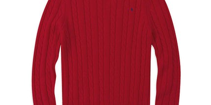 Casual Crew Neck Pony Sweater Knitwear