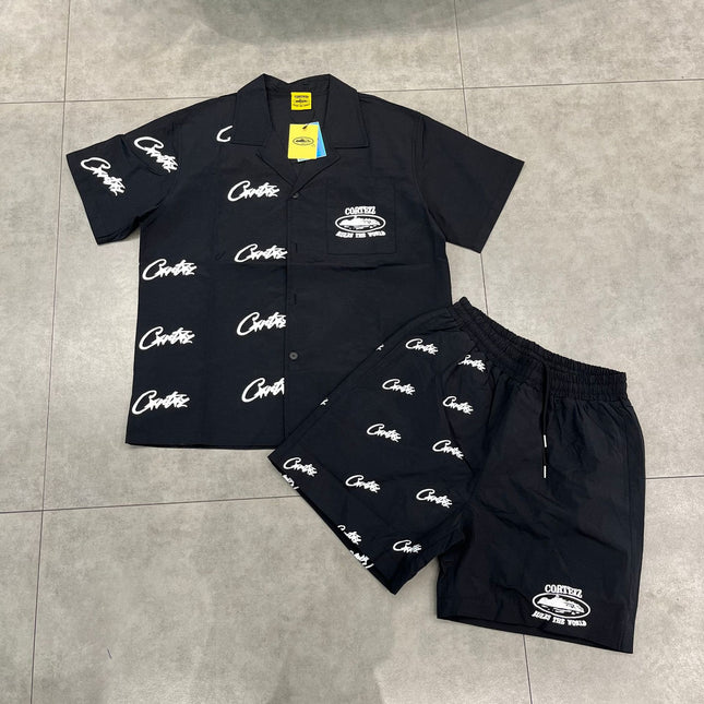corteiz street embroidery zipper vest Alcatraz shorts new set