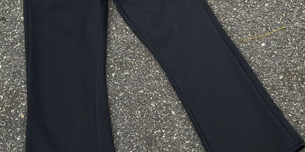 Unisex Slim Bootcut Black Casual Commuter Pants