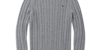Casual Crew Neck Pony Sweater Knitwear