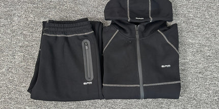 6PM Drill American Street Hip Hop Velvet Pullover Hooded Sweatshirt Long Sweatpants Men's Trendy Tracksuit Jacket