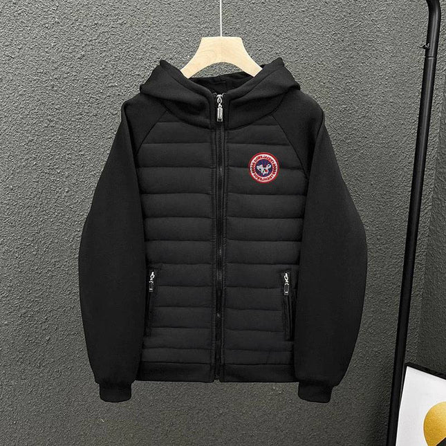 hooded warm and thickened jacket for men