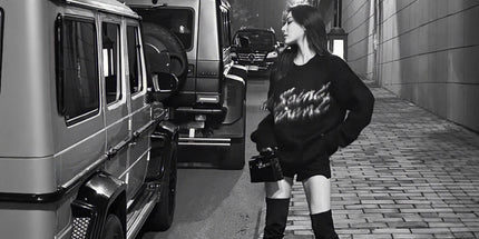 Unisex Mohair Black Knit Sweater
