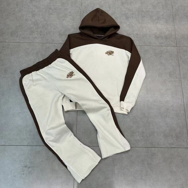 Fleece Hooded Sweatshirt Sweatpants Casual Set