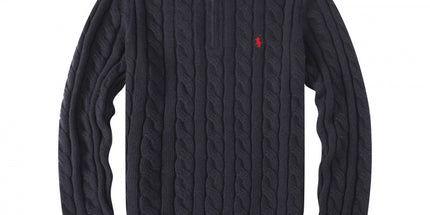 Casual Crew Neck Pony Sweater Knitwear