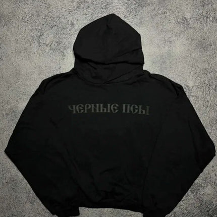 KANYE Kanye's new three-party collaboration COSHA Russian print American sweatshirt set, hip-hop high street hoodie