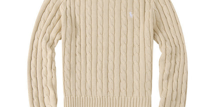 Casual Crew Neck Pony Sweater Knitwear