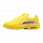 The duck shoes are yellow