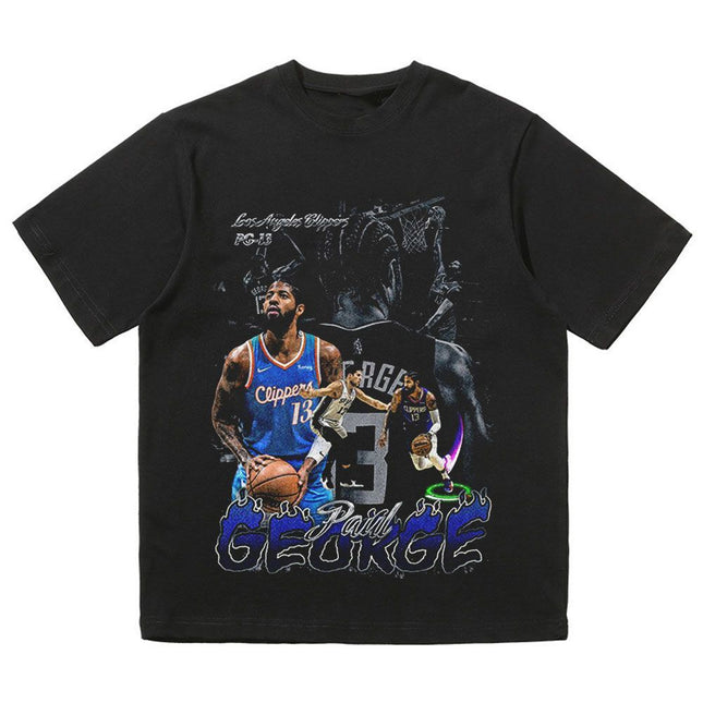 NBA Star Retro T-Shirt - Curry Kobe Morant Rose