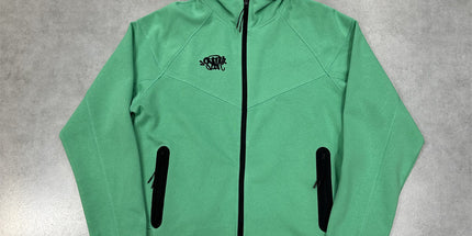 Syna Drill Contrast Stitch Hooded Cardigan Set