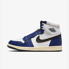 White and blue stitching