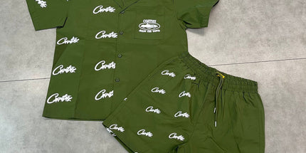 corteiz street embroidery zipper vest Alcatraz shorts new set