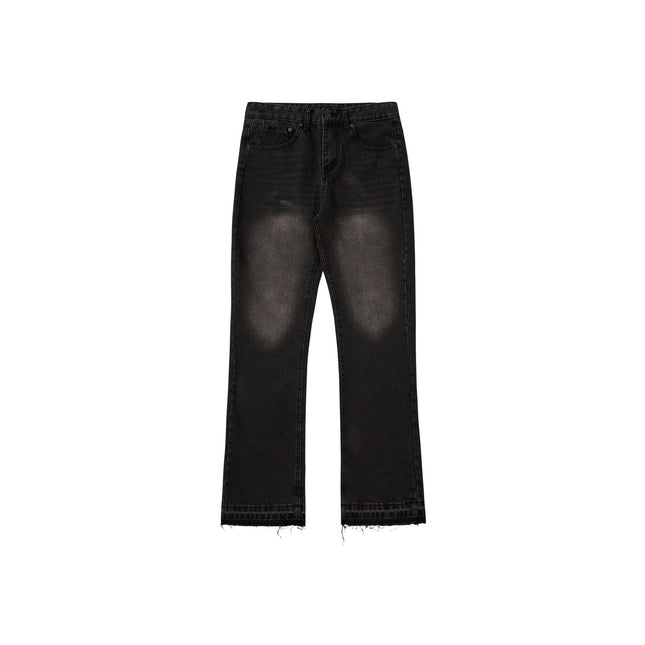 RDT Menswear| American Smoke Grey Tassel 507 Retro Cement Grey Trousers Cleanfit Jeans