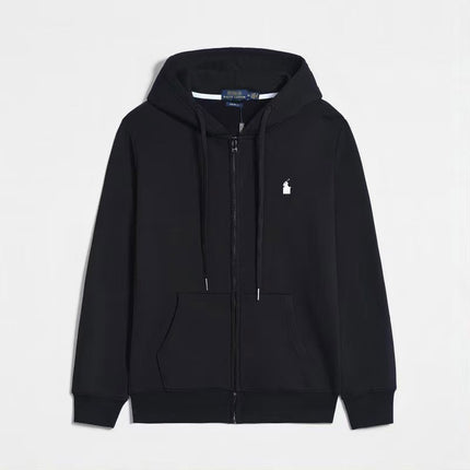 2026 Embroidered Pony Logo Cardigan Sweatshirt, Cross-border Unisex Autumn/Winter Hooded Jacket Casual Pants Set
