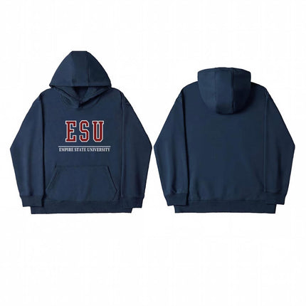 New Holland Brother ESU letter print fashionable loose European and American casual hooded hoodie for both men and women