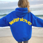 Royal blue yellow letters