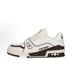 L8 Empty Rubber Trendy Shoes - Beige Brown Embossed