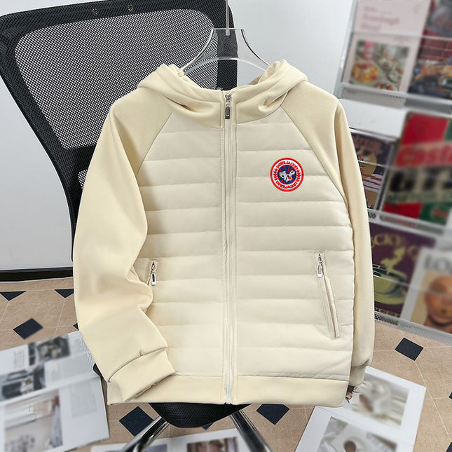 hooded warm and thickened jacket for men