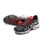 White and black stripes gradient red and white ticks