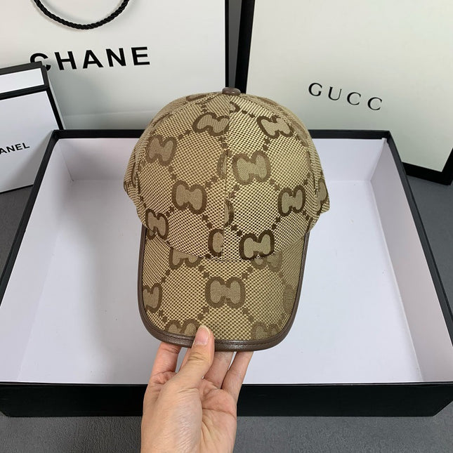 Vintage G Letter Embroidered Canvas Baseball Cap