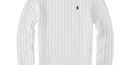 Casual Crew Neck Pony Sweater Knitwear