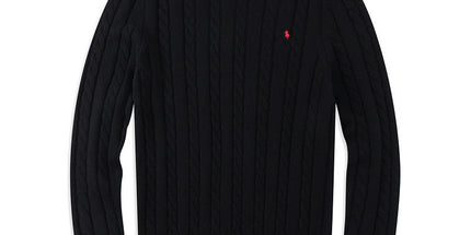 Casual Crew Neck Pony Sweater Knitwear