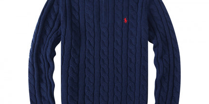 Casual Crew Neck Pony Sweater Knitwear