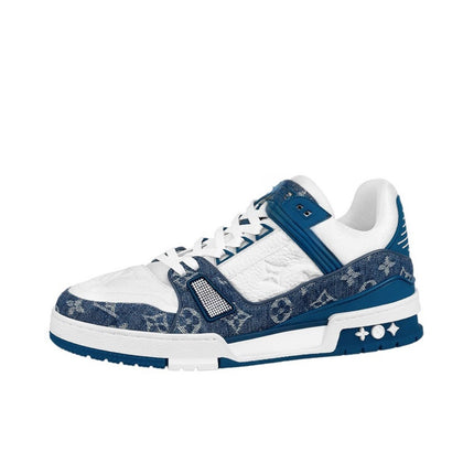 Cross-border Putian shoes, L-family Trainer denim vintage patterned sneakers, couple's thick-soled bread shoes, men's and women's casual shoes