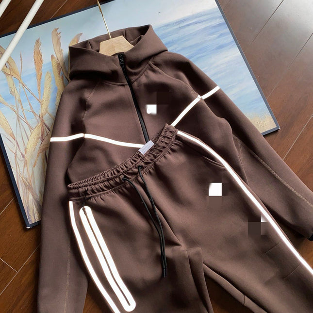 hooded tech fleece zipper suit