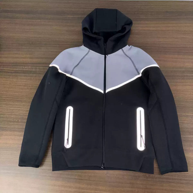 hooded tech fleece zipper suit