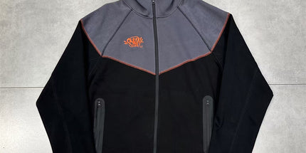 Syna Drill Contrast Stitch Hooded Cardigan Set