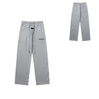 8892 gray pants fleece straight-leg