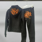 Black and Orange Sweatshirt Set SET