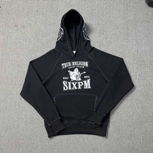 6PM Drill American Street Hip Hop Velvet Pullover Hooded Sweatshirt Long Sweatpants Men's Trendy Tracksuit Jacket