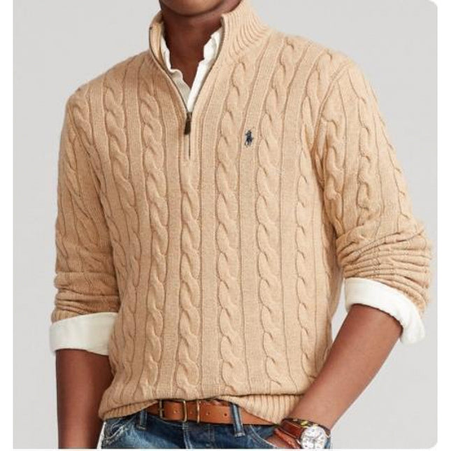 Casual Crew Neck Pony Sweater Knitwear