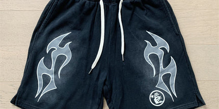 Saint Vintage shorts, cropped pants, high street baggy trousers
