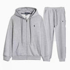 Gray black label suit