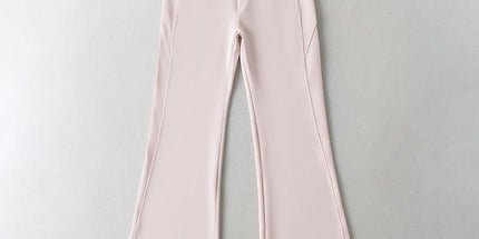 Fashion spelling waist slimming zipper hooded sweatshirt flared pants women