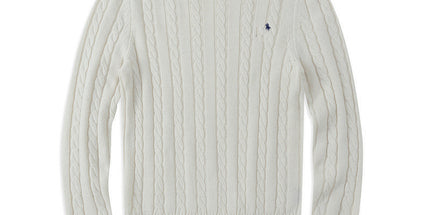 Casual Crew Neck Pony Sweater Knitwear