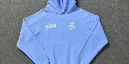 6PM Drill American Street Hip Hop Velvet Pullover Hooded Sweatshirt Long Sweatpants Men's Trendy Tracksuit Jacket