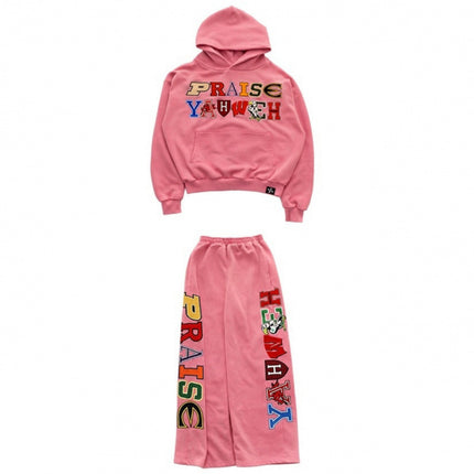 INS European and American printed sweatshirt and pants set, long-sleeve pullover hoodie, fashionable jacket, streetwear trend y2k