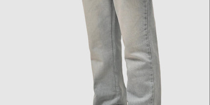 denim straight-leg pants jeans