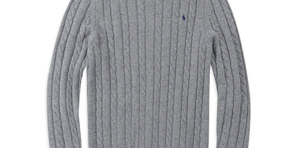 Casual Crew Neck Pony Sweater Knitwear