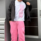 Pink trouser embroidery (002 with hat cord)